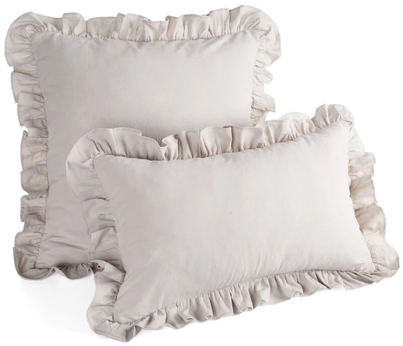 Eurofirany SI/PO/FRILL 45X45 SMĖLIO SPALVOS/MEDVILNĖS