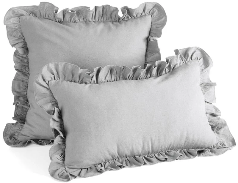Eurofirany SI/PO/FRILL 45X45 SIDABRINĖ/MEDVILNĖ