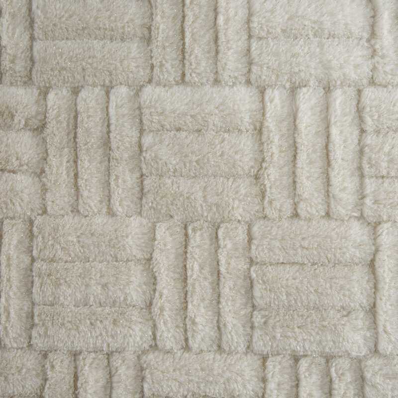 Eurofirany Kalėdinis pledas 150x200 cm, minkštas poliesterio užtiesalas su reljefiniu raštu, šventinis namų dekoras, šilta ir jauki dovana, kreminės ir auksinės spalvos šventinė antklodė Antklodė