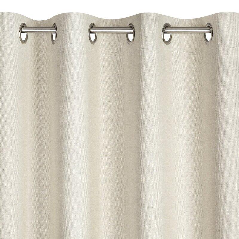 Eurofirany Smėlio spalvos pusiau užtemdanti užuolaida, 140x250 cm, poliesterio audinys su natūraliu pynimu, kabinimas žiedais, paruošta užuolaida langams, namų tekstilė