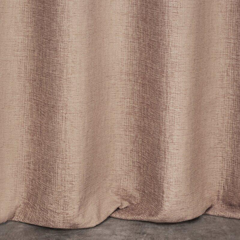 Eurofirany TERRA COLLECTION AVINION Naktinė užuolaida iš minkšto šenilinio audinio, 140X250 cm, kilpos / žiedai, spalva: pudros