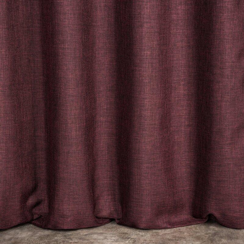 Eurofirany TERRA COLLECTION AVINION Naktinė užuolaida iš minkšto audinio su melanžo efektu, 140X250 cm, kilpos /žiedai, spalva: bordinė