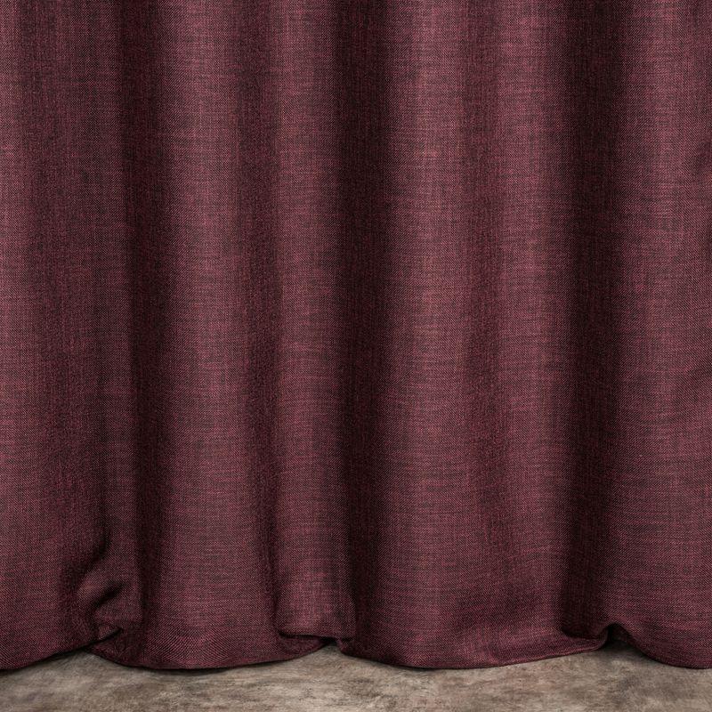 Eurofirany TERRA COLLECTION AVINION Naktinė užuolaida iš minkšto audinio su melanžo efektu, 140X250 cm, kilpos /žiedai, spalva: bordinė