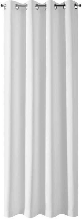 Eurofirany LOGAN blackout tipo temdanti naktinė užuolaida, 140X270 cm, kilpos / žiedai, spalva: balta