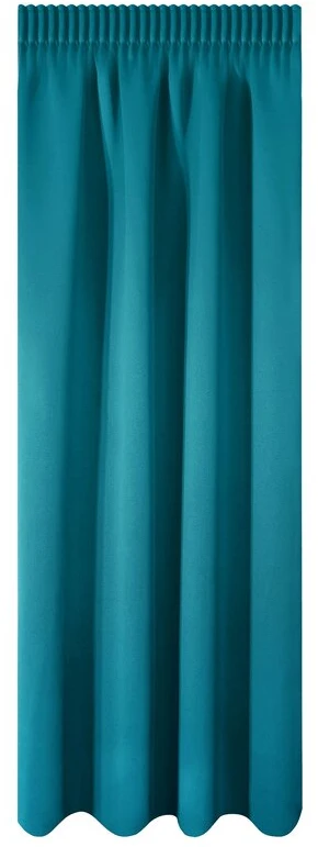 Eurofirany LOGAN blackout tipo temdanti naktinė užuolaida, 135 X 270 cm, juosta / tunelis / kabliukai, spalva: jūros