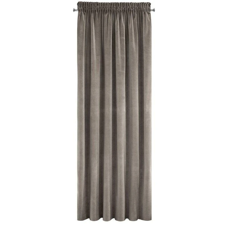 Eurofirany vienspalvė storesnio minkšto aksomo naktinė užuolaida KRISTI, 140X270 cm, 330 g/m2, juosta/ tunelis, spalva: ruda