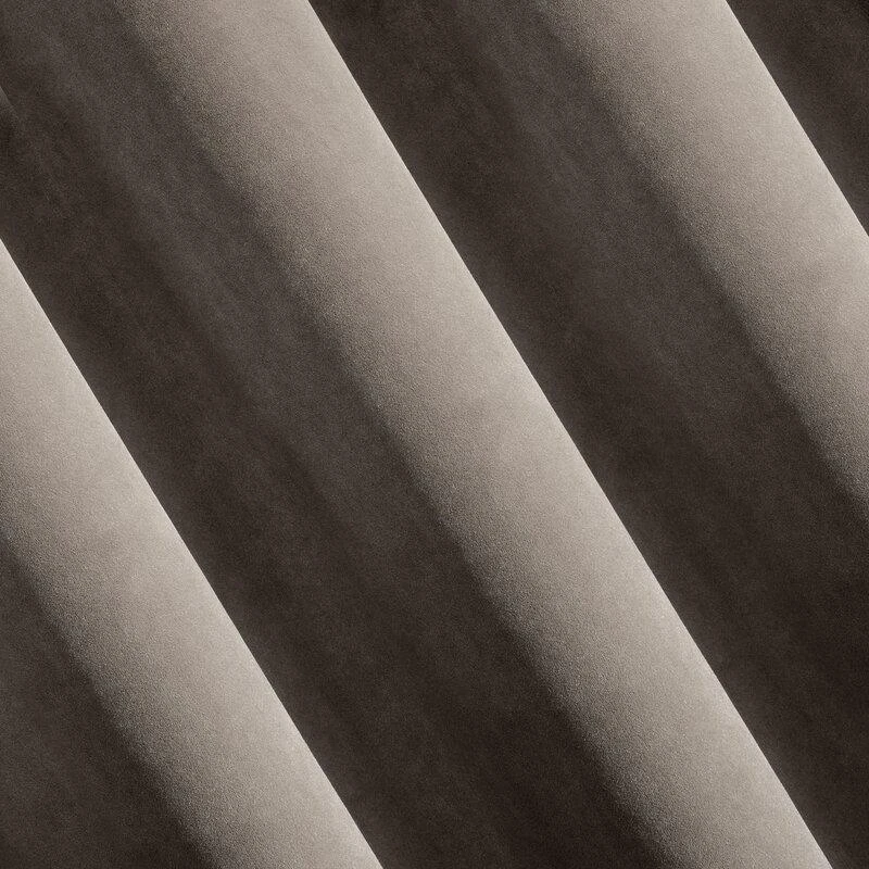 Eurofirany vienspalvė storesnio minkšto aksomo naktinė užuolaida KRISTI, 140X270 cm, 330 g/m2, juosta/ tunelis, spalva: ruda