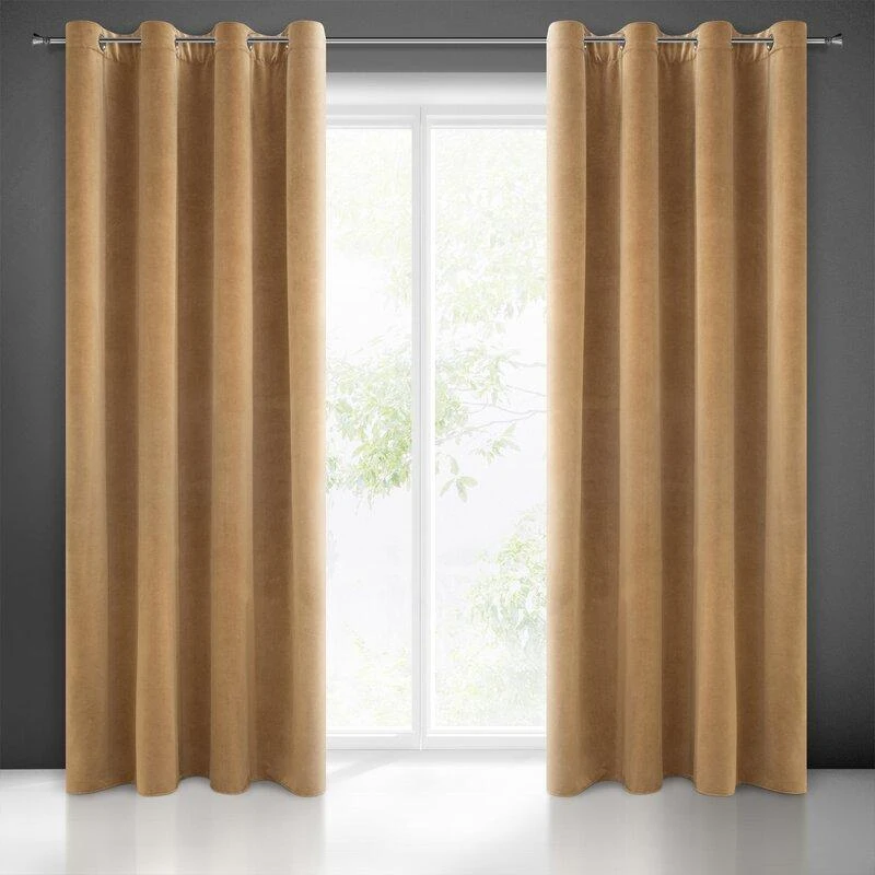 Naktinė užuolaida Eurofirany DIVA LINE ADELLE 140 x 250 cm, kilpos/žiedai, spalva: auksinė