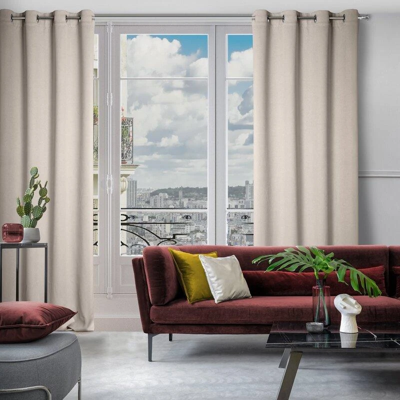 Eurofirany Užuolaidos AMARO / BEIGE 135X250 PAKEITIMAS