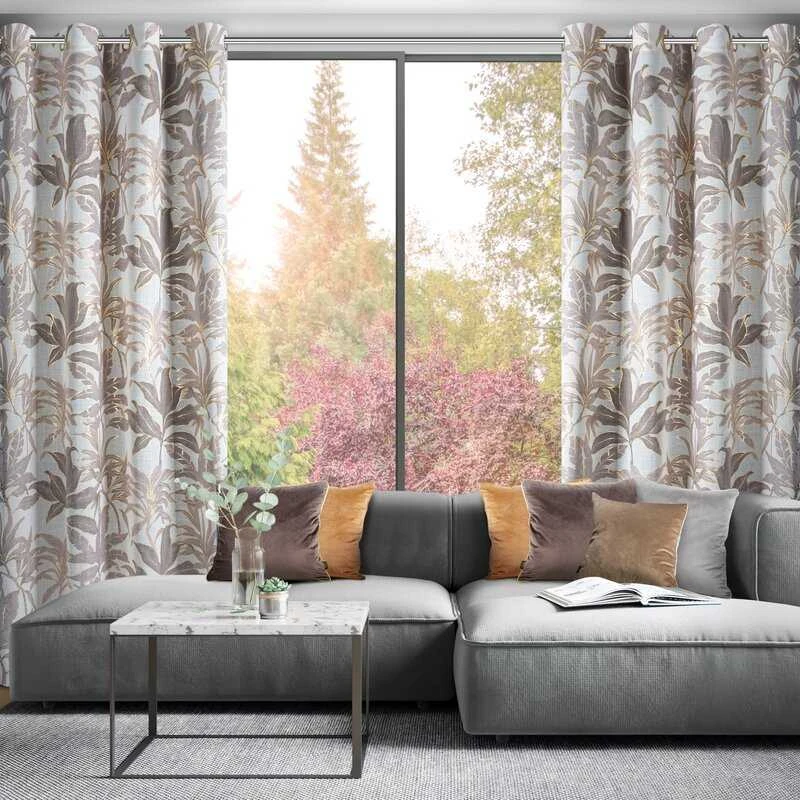 Eurofirany ZAS/ANELI/BEIGE+ZŁ 135X250 VERTIMAS