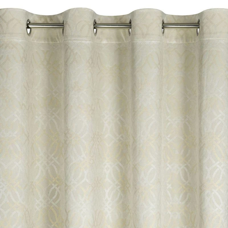 Eurofirany minkšto aksomo užuolaida ARETA su boho stiliaus raštu / 200 g/m2 / 140x250 / kreminės spalvos aprašymas - Prekės nuotrauka