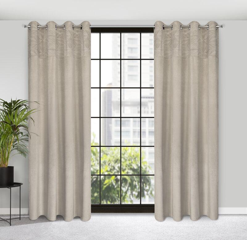 Eurofirany Užuolaidos ARIANA / BEIGE 140X250 TRANS