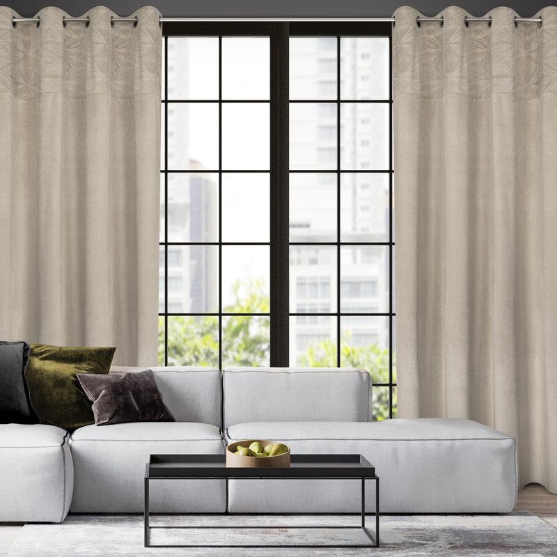 Eurofirany Užuolaidos ARIANA / BEIGE 140X250 TRANS