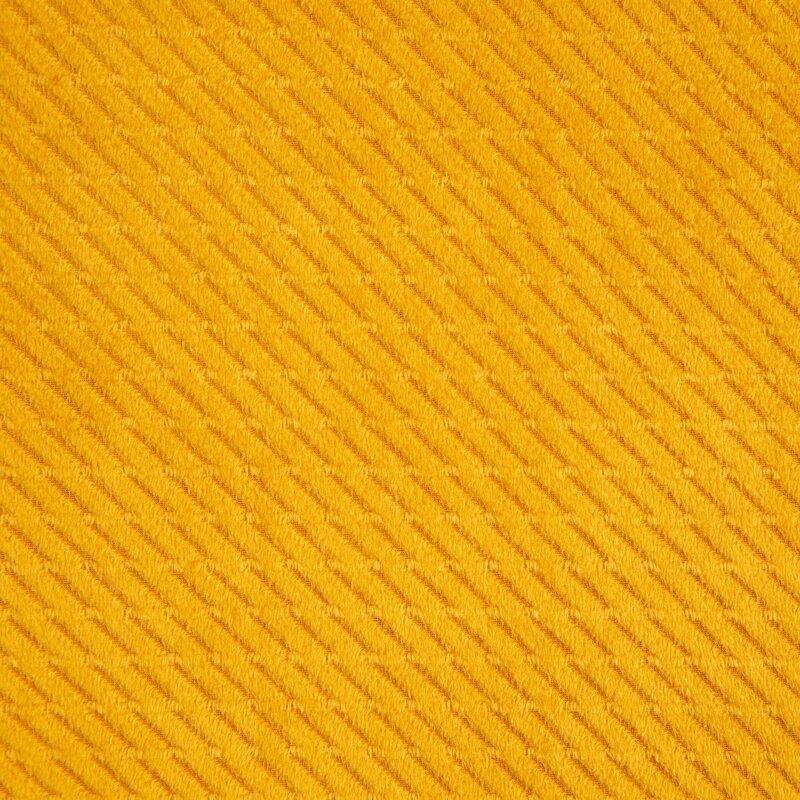 Eurofirany ELIZA Minkšto aksomo naktinė užuolaida su smulkiu raštu, 140X250 cm, kilpos / žiedai, spalva: garstyčių
