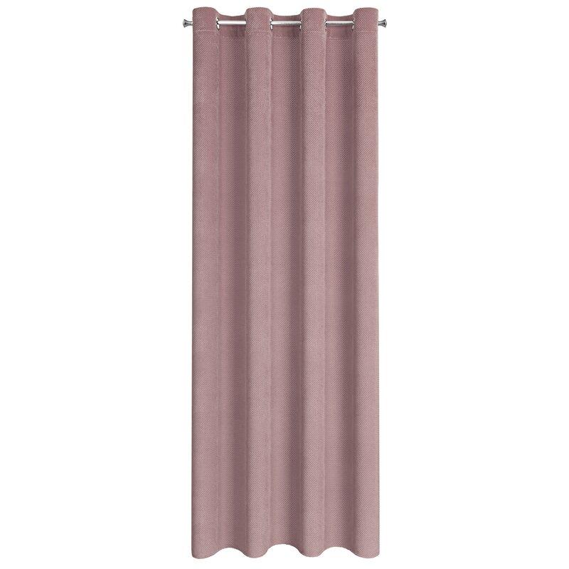 Eurofirany ELIZA Minkšto aksomo naktinė užuolaida su smulkiu raštu, 140X250 cm, kilpos / žiedai, spalva: pudros