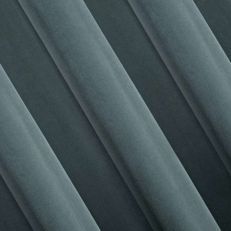 Eurofirany vienspalvė storesnio minkšto aksomo naktinė užuolaida KRISTI, 140X270 cm, 330 g/m2, juosta/ tunelis, spalva: mėlyna
