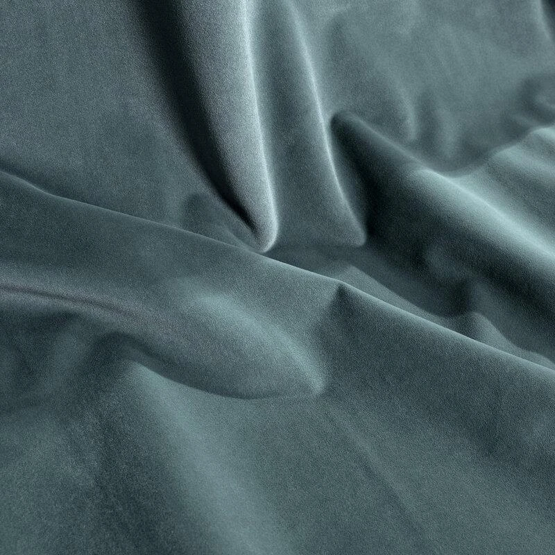 Eurofirany vienspalvė storesnio minkšto aksomo naktinė užuolaida KRISTI, 140X270 cm, 330 g/m2, juosta/ tunelis, spalva: mėlyna