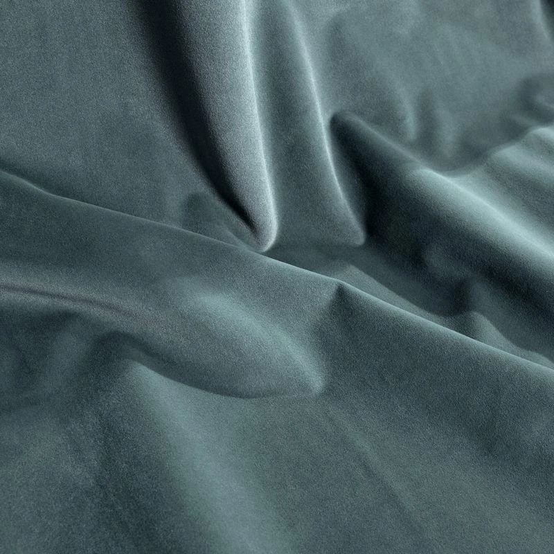 Eurofirany vienspalvė storesnio minkšto aksomo naktinė užuolaida KRISTI, 140X270 cm, 330 g/m2, juosta/ tunelis, spalva: mėlyna