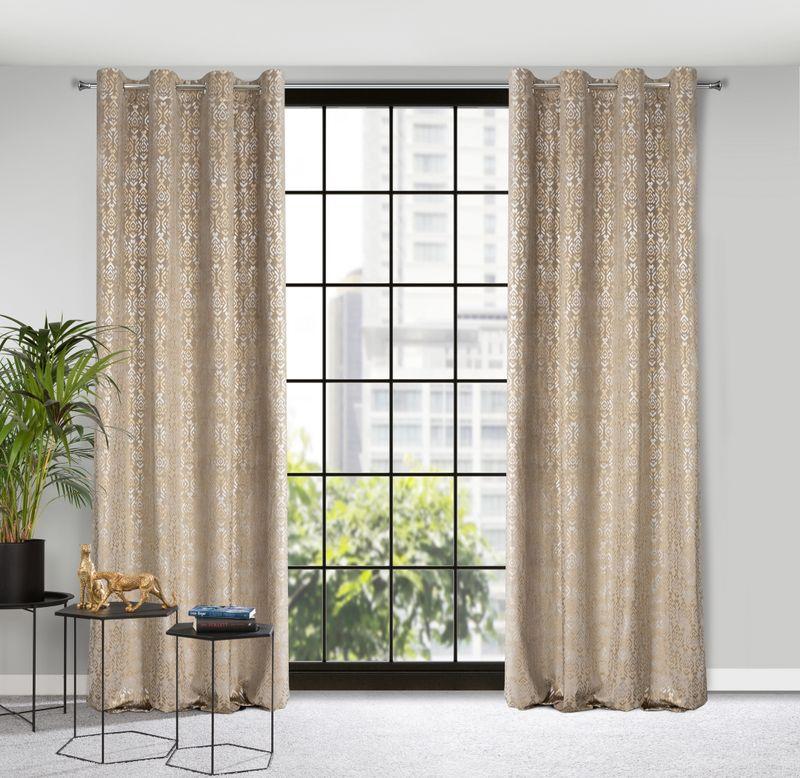 Eurofirany Užuolaidos LAURA / BEIGE + PLN 140X250 TRANS