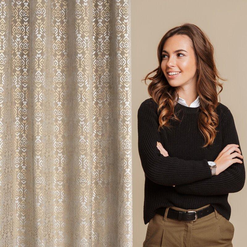 Eurofirany Užuolaidos LAURA / BEIGE + PLN 140X250 TRANS
