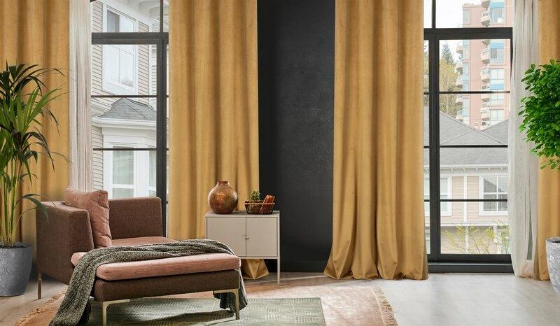 Eurofirany Užuolaidos LILI / GOLD 140X250 TRANS
