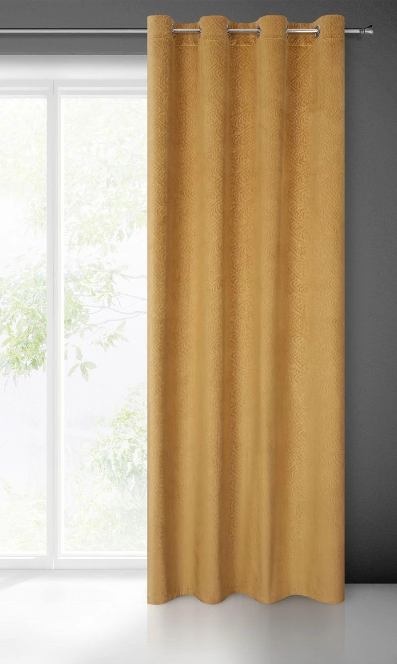 Eurofirany Užuolaidos LILI / GOLD 140X250 TRANS