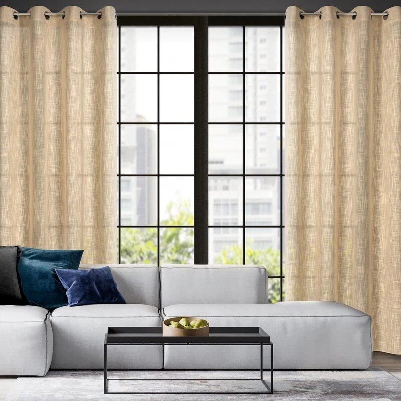 Eurofirany Užuolaidos LIREN / BEIGE 140X250 TRANS