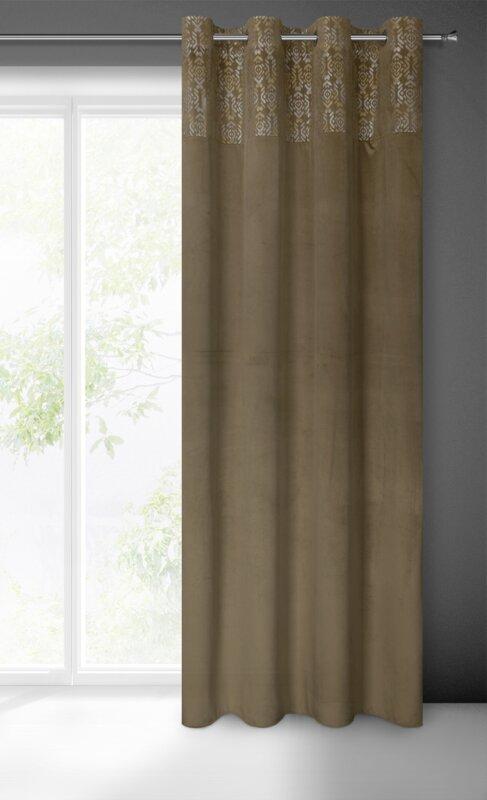 Eurofirany Užuolaidos LIZA / BEIGE + ZŁ 140X250 TRANS