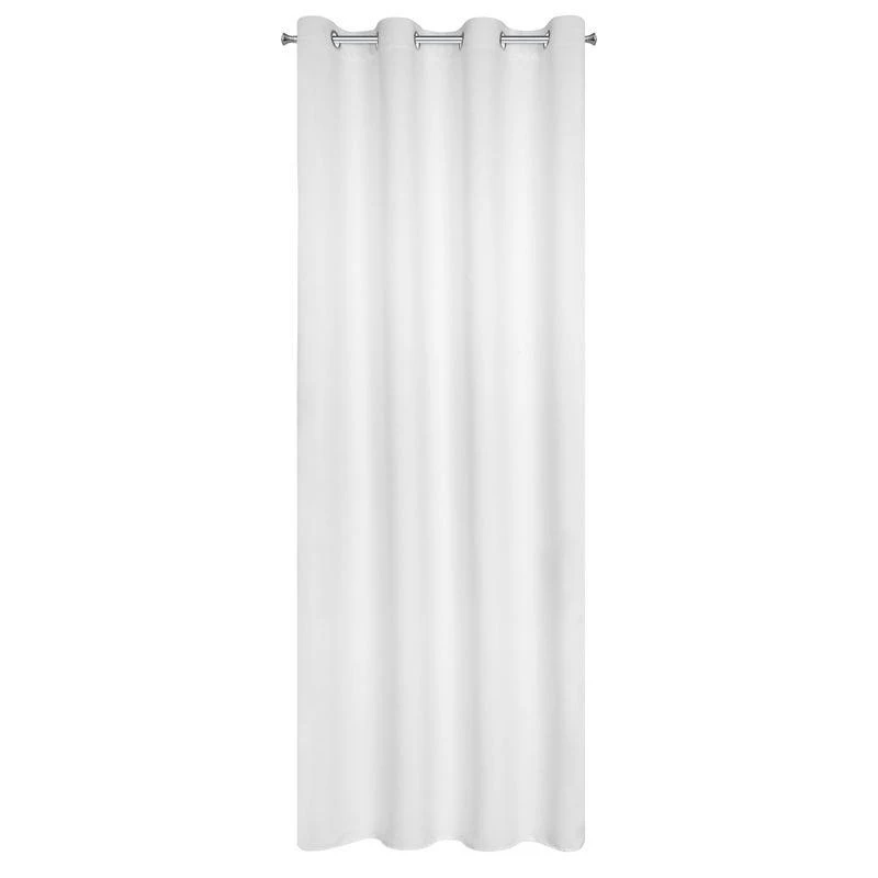 Eurofirany LOGAN blackout tipo temdanti naktinė užuolaida, 140X270 cm, kilpos / žiedai, spalva: balta