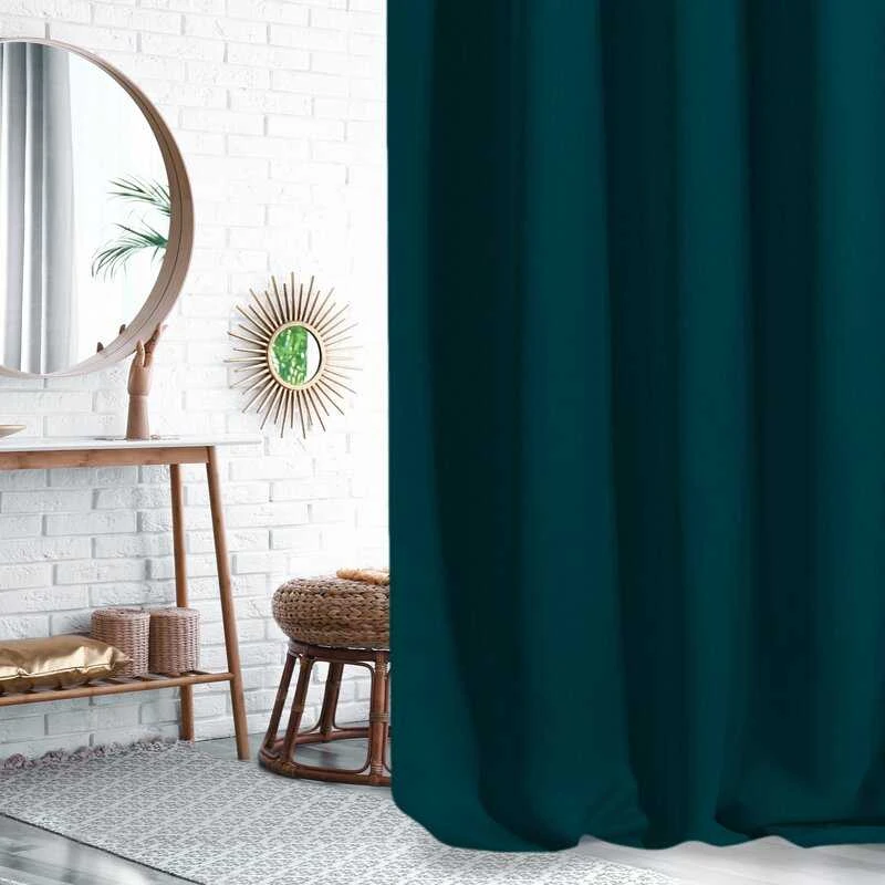 Eurofirany LOGAN blackout tipo temdanti naktinė užuolaida, 135X250 cm, kilpos / žiedai, spalva: tamsi turkio