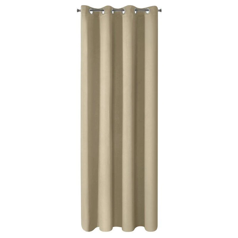 Eurofirany LOGAN blackout tipo temdanti naktinė užuolaida, 135X250 cm, kilpos / žiedai, spalva: smėlio