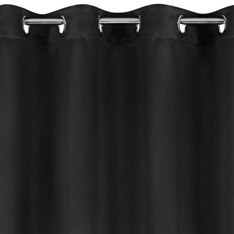 Eurofirany LOGAN blackout tipo temdanti naktinė užuolaida, 135X250 cm, kilpos / žiedai, spalva: juoda aprašymas - Prekės nuotrauka