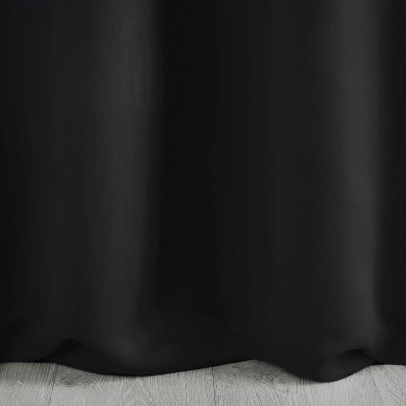 Eurofirany LOGAN blackout tipo temdanti naktinė užuolaida, 135X250 cm, kilpos / žiedai, spalva: juoda