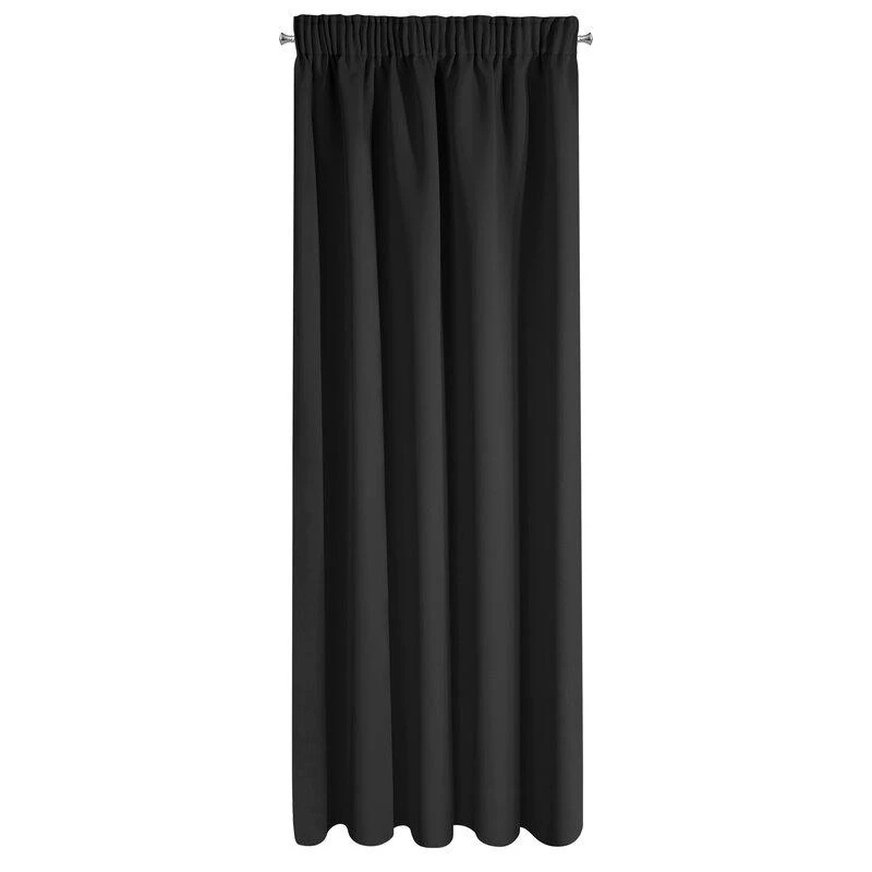 Eurofirany Užuolaida Logan Blackout juoda, juosta 135x270 cm