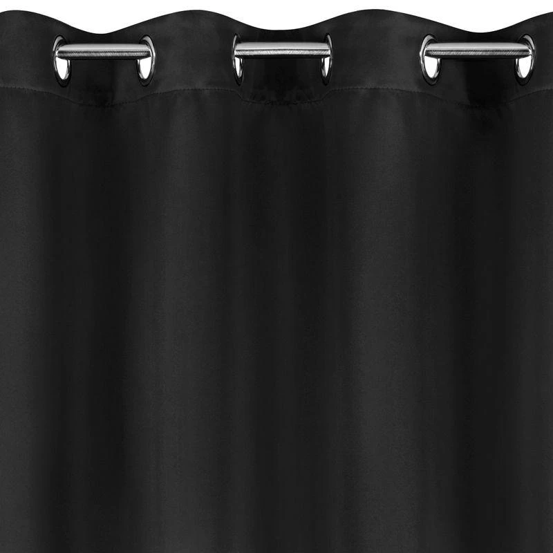 Eurofirany LOGAN blackout tipo temdanti naktinė užuolaida, 140X270 cm, kilpos / žiedai, spalva: juoda aprašymas - Prekės nuotrauka