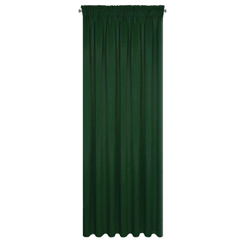 Eurofirany LOGAN blackout tipo temdanti naktinė užuolaida, 135 X 270 cm, juosta / tunelis / kabliukai, spalva: tamsiai žalia