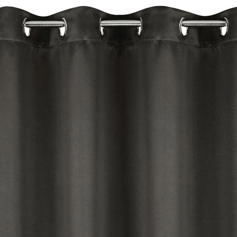 Eurofirany LOGAN blackout tipo temdanti naktinė užuolaida, 140X270 cm, kilpos / žiedai, spalva: grafito aprašymas - Prekės nuotrauka