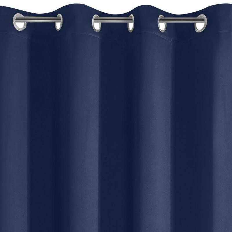 Eurofirany LOGAN blackout tipo temdanti naktinė užuolaida, 135X250 cm, kilpos / žiedai, spalva: tamsiai mėlyna aprašymas - Prekės nuotrauka