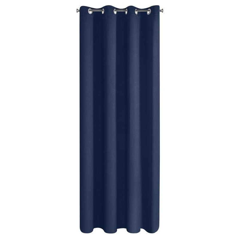 Eurofirany LOGAN blackout tipo temdanti naktinė užuolaida, 135X250 cm, kilpos / žiedai, spalva: tamsiai mėlyna