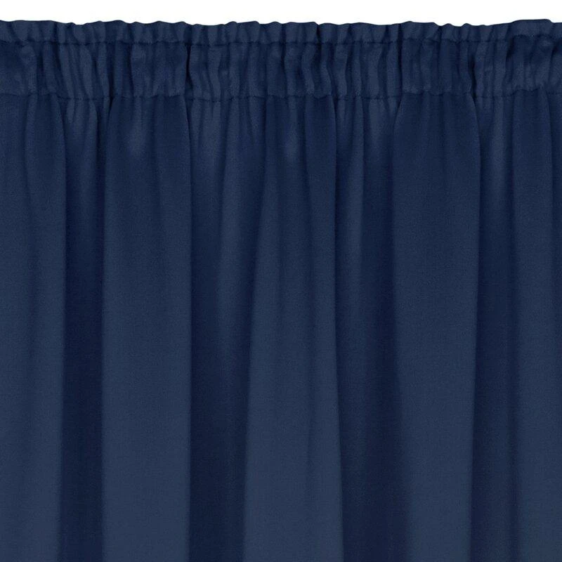 Eurofirany LOGAN blackout tipo temdanti naktinė užuolaida, 135 X 270 cm, juosta / tunelis / kabliukai, spalva: tamsiai mėlyna