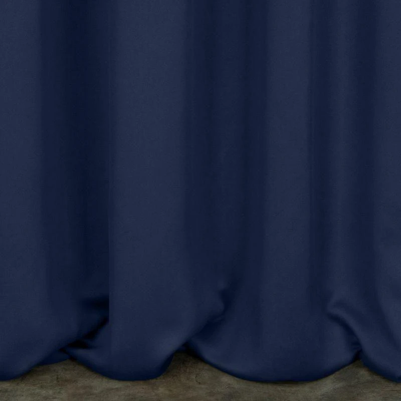 Eurofirany LOGAN blackout tipo temdanti naktinė užuolaida, 140X270 cm, kilpos / žiedai, spalva: tamsiai mėlyna