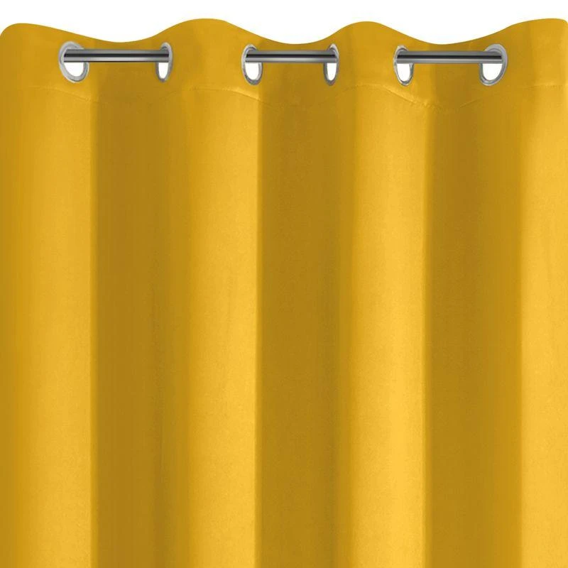 Eurofirany LOGAN blackout tipo temdanti naktinė užuolaida, 135X250 cm, kilpos / žiedai, spalva: garstyčių aprašymas - Prekės nuotrauka