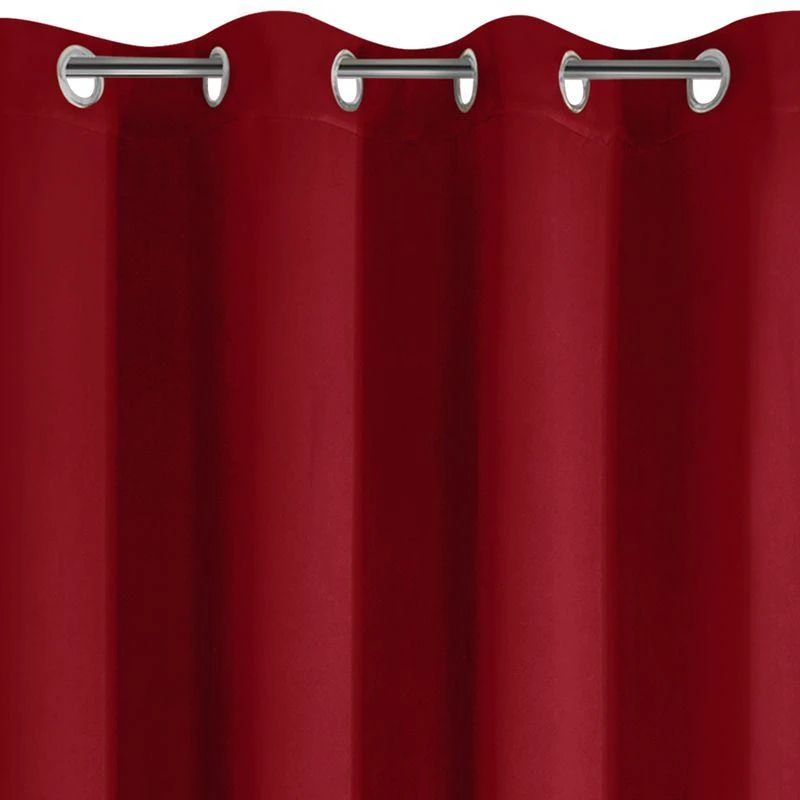 Eurofirany LOGAN blackout tipo temdanti naktinė užuolaida, 135X250 cm, kilpos / žiedai, spalva: raudona