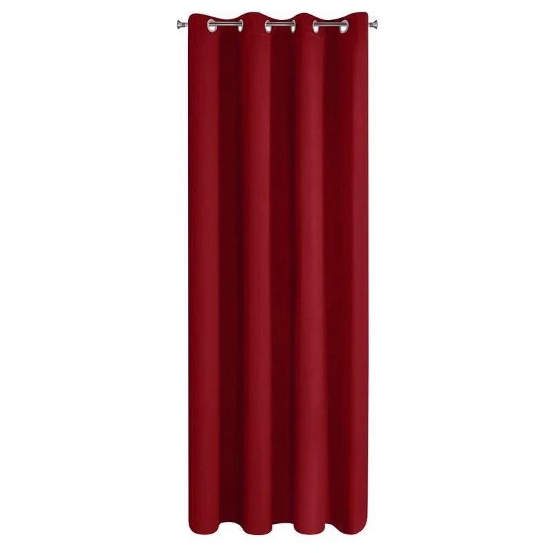 Eurofirany LOGAN blackout tipo temdanti naktinė užuolaida, 135X250 cm, kilpos / žiedai, spalva: raudona