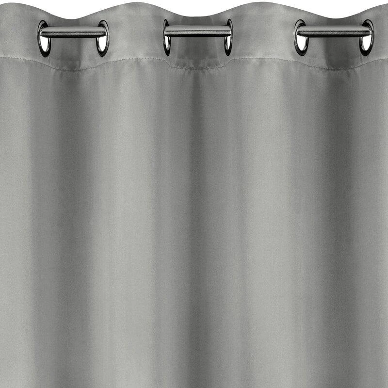 Eurofirany LOGAN blackout tipo temdanti naktinė užuolaida, 135X250 cm, kilpos / žiedai, spalva: pilka