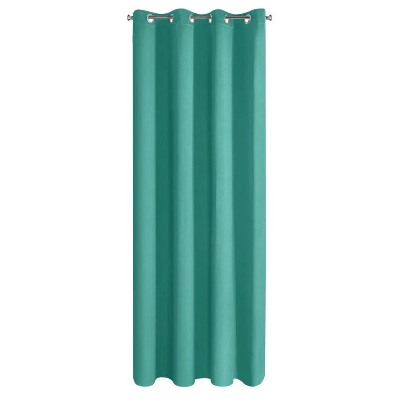 Eurofirany LOGAN blackout tipo temdanti naktinė užuolaida, 135X250 cm, kilpos / žiedai, spalva: šviesi turkio