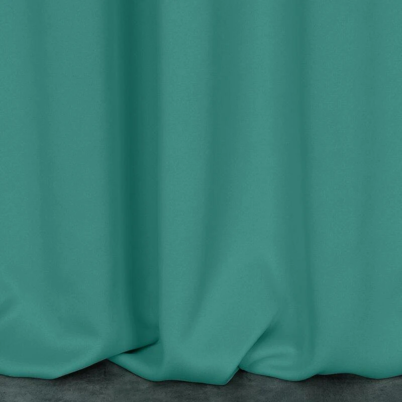 Eurofirany LOGAN blackout tipo temdanti naktinė užuolaida, 135 X 270 cm, juosta / tunelis / kabliukai, spalva: turkio