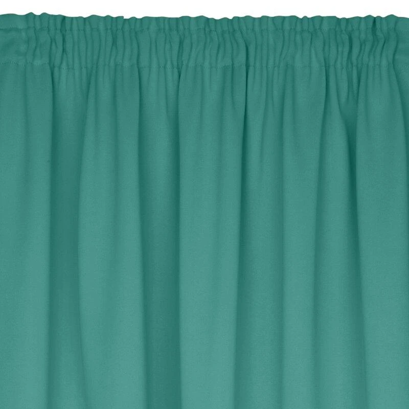 Eurofirany LOGAN blackout tipo temdanti naktinė užuolaida, 135 X 270 cm, juosta / tunelis / kabliukai, spalva: turkio