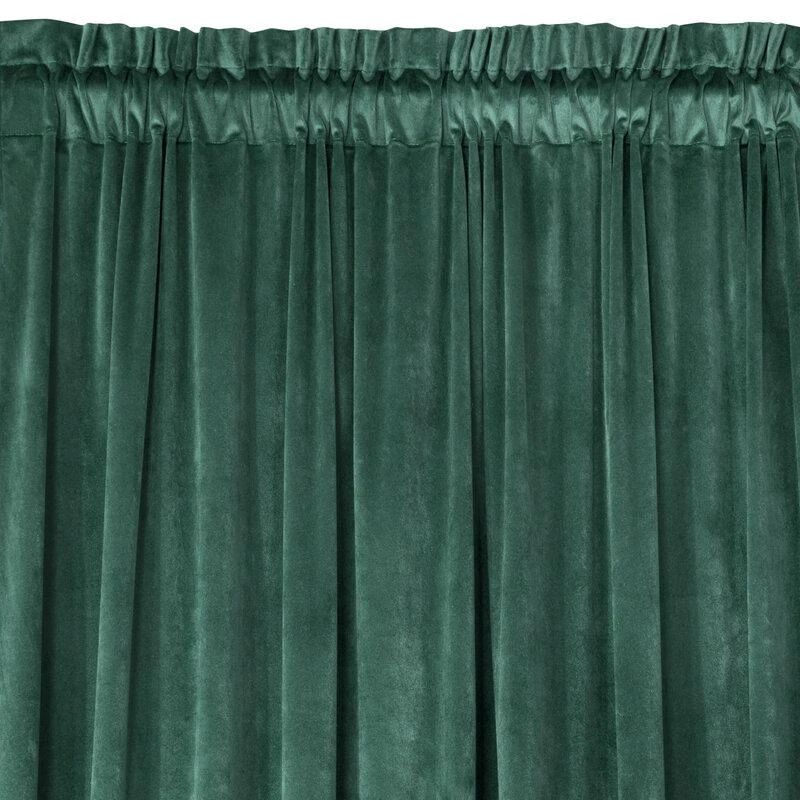 Naktinė užuolaida Eurofirany Pascal iš matinio aksomo, 140 x 300 cm 215 g/m2 , juosta / tunelis / kabliukai, spalva: tamsus turkis aprašymas - Prekės nuotrauka
