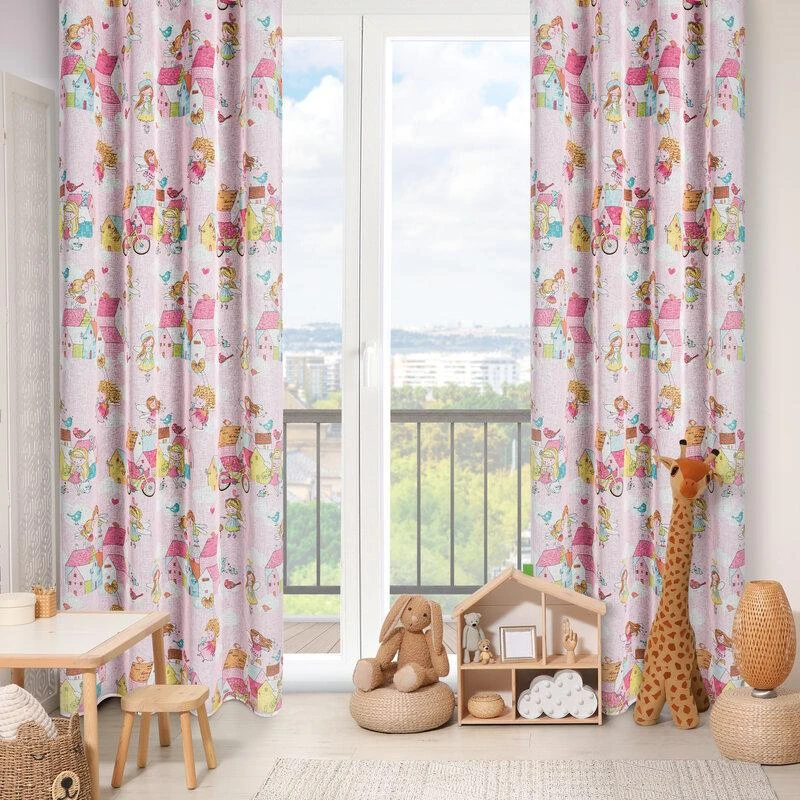 Eurofirany Užuolaidos POLLY / Rožinis 140X250 TRANS